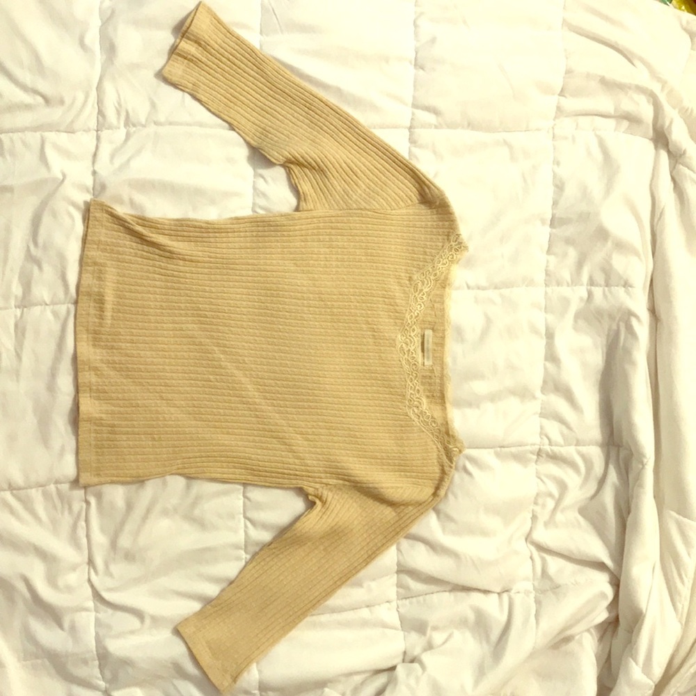 Urban Outfitters Lotus lace crew-neck thermal top